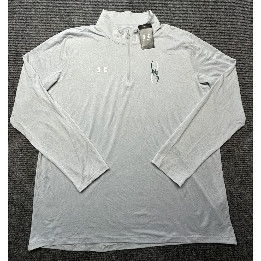 Under Armour Team Tech LS 1/4 Zip Men 2XL Gray Pullover Athletic PerformanceNew